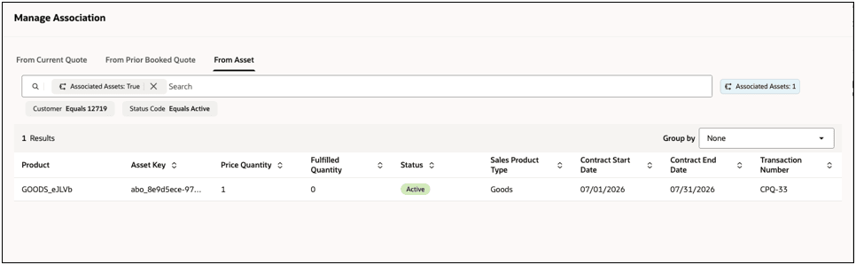 Manage Association Details