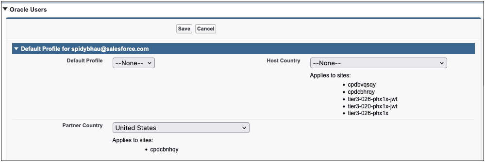 Salesforce Oracle Users
