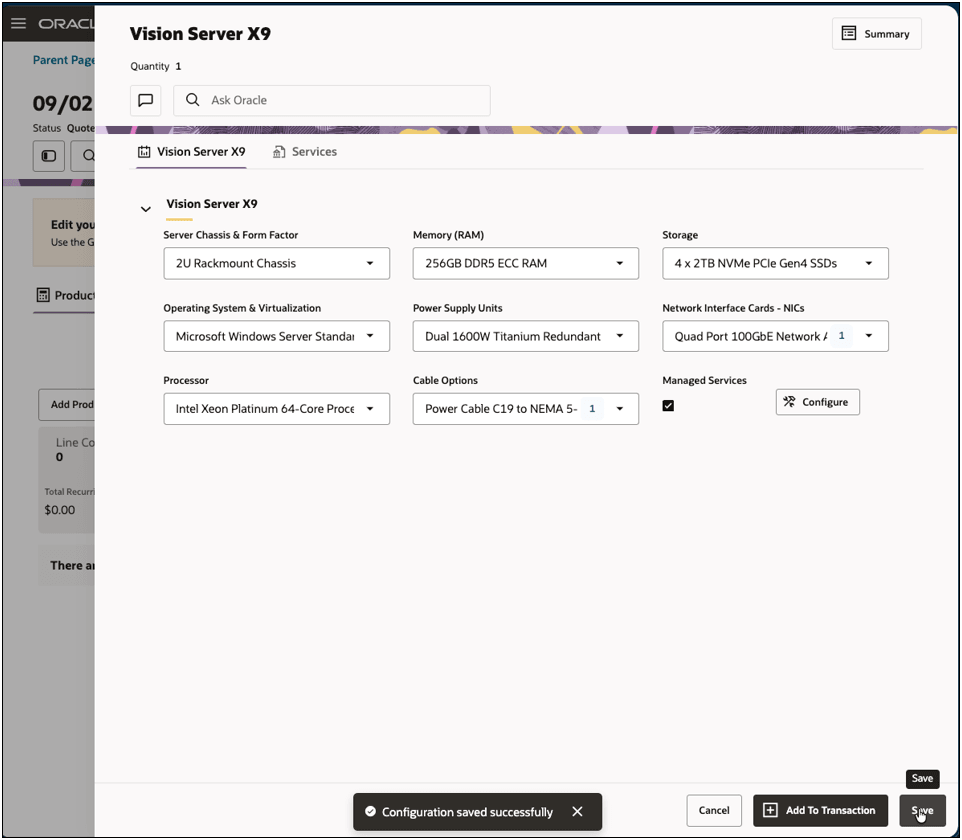 Unified Configuration Experience