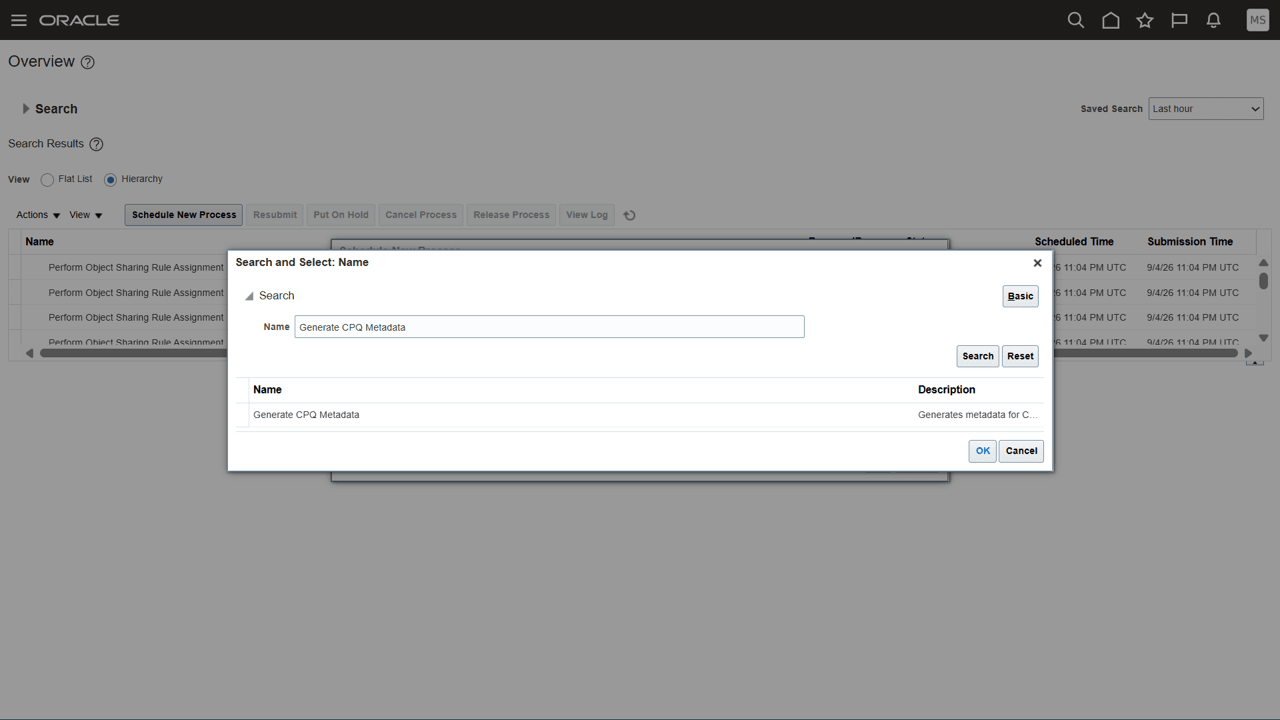 ESS Job to generate CPQ metadata for Routines