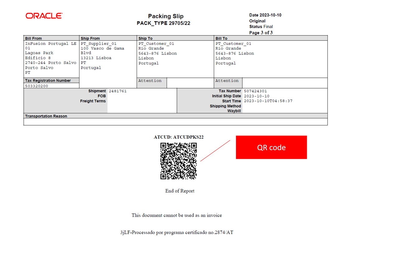 Packing Slip