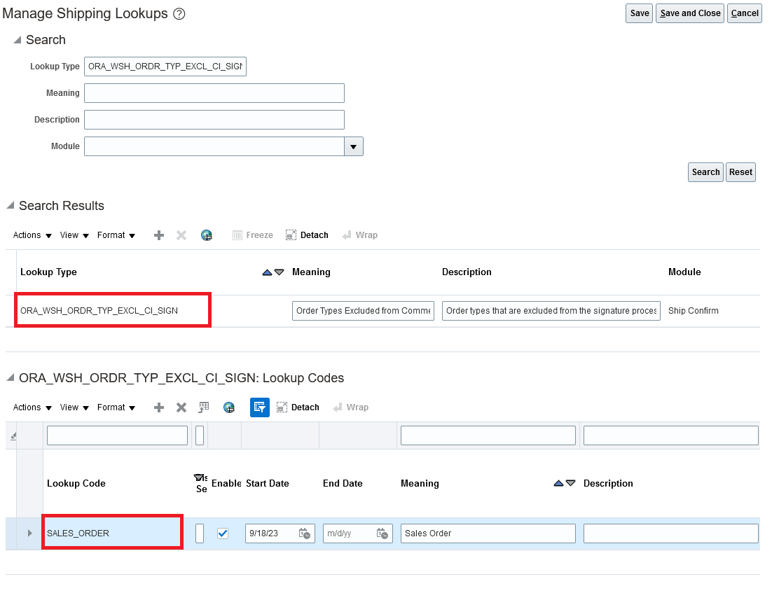 Exclude Sales Order Shipments from the Commercial Invoice Signature Process