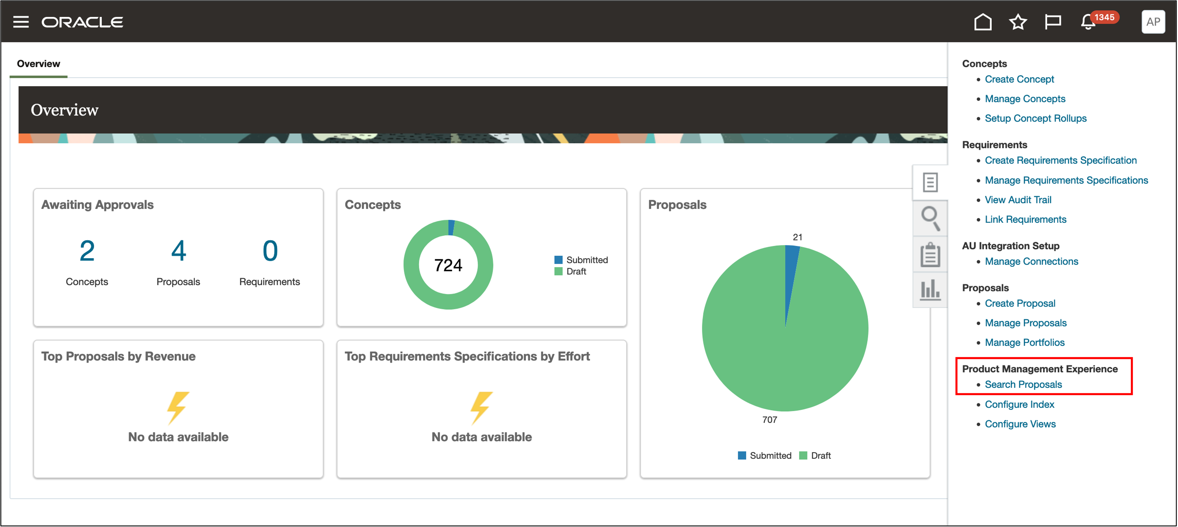 Search Proposal Task in Tasks Panel