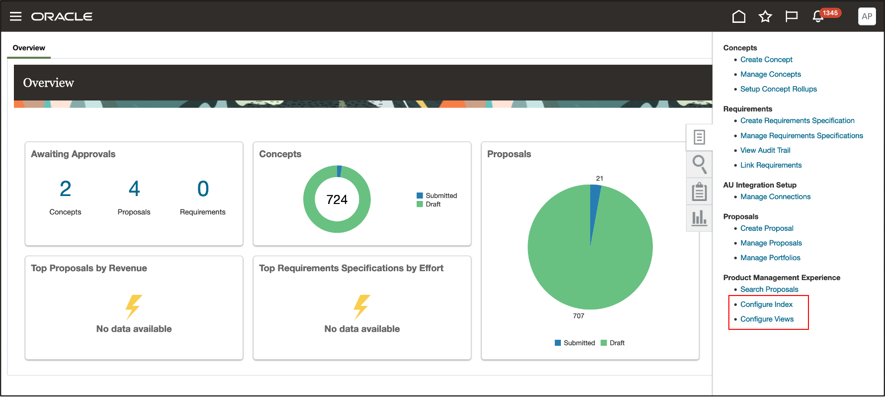 Configure View and Configure View in Product Management Experience