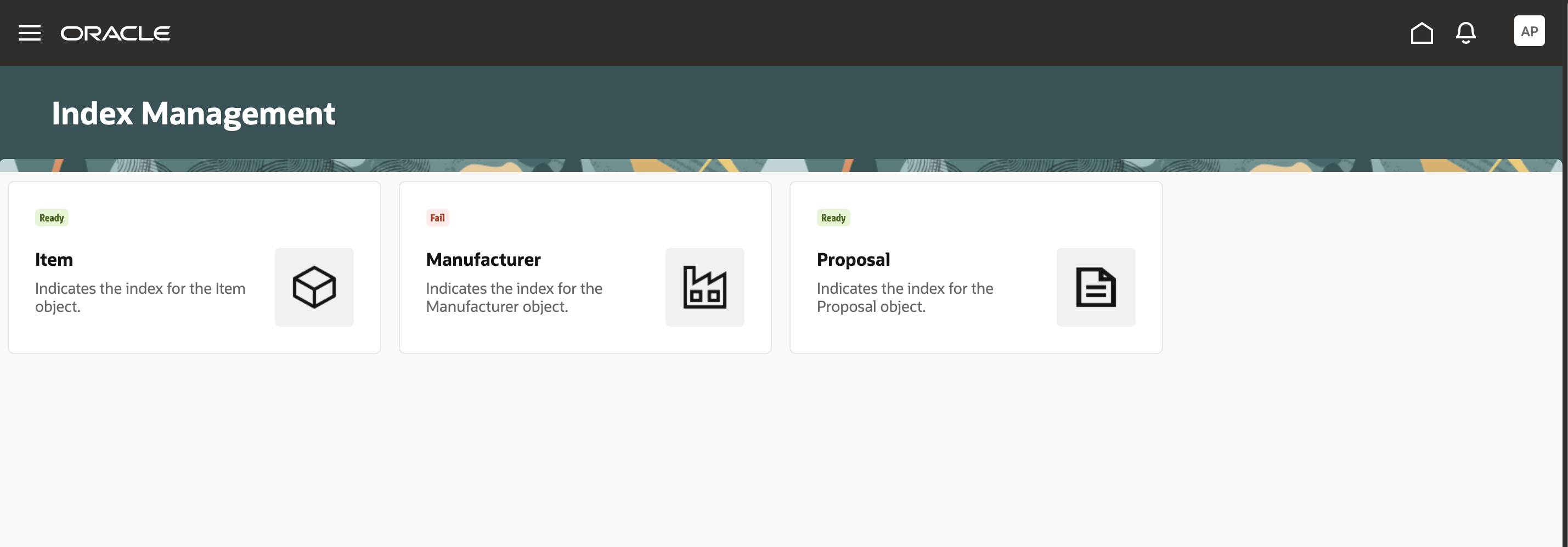 Index Management Page