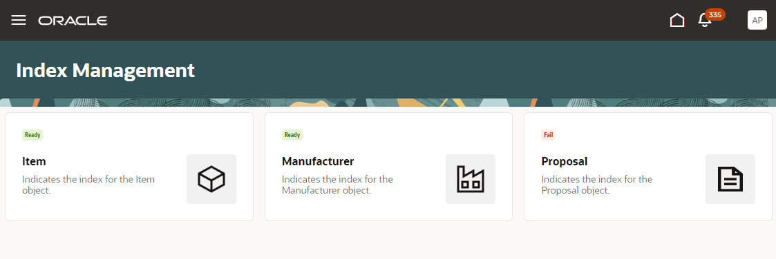Index Management Page