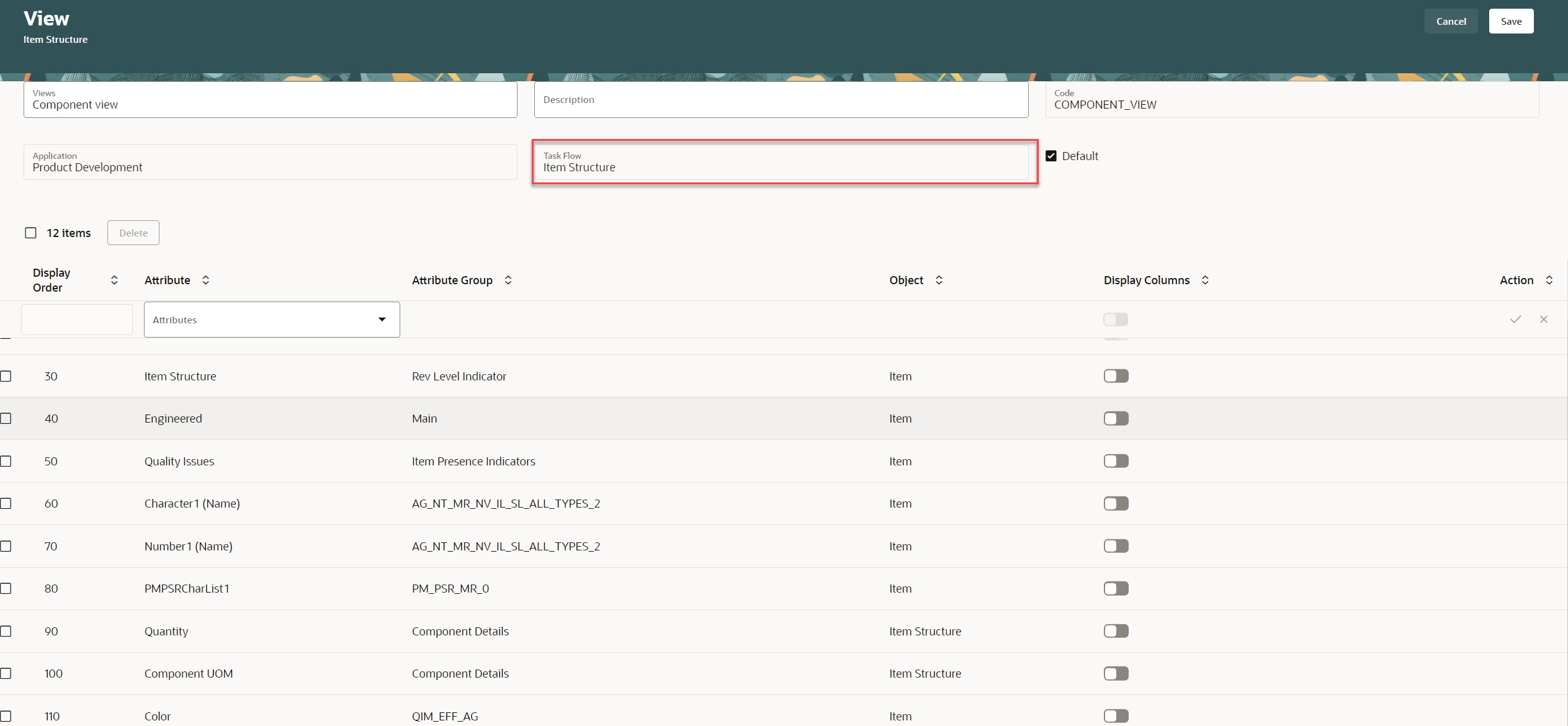 Search View Where Users Can Manage the Attributes and Preferences