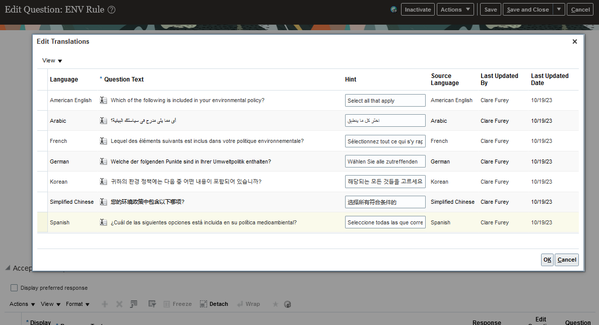 Edit Question - After Translations Are Defined