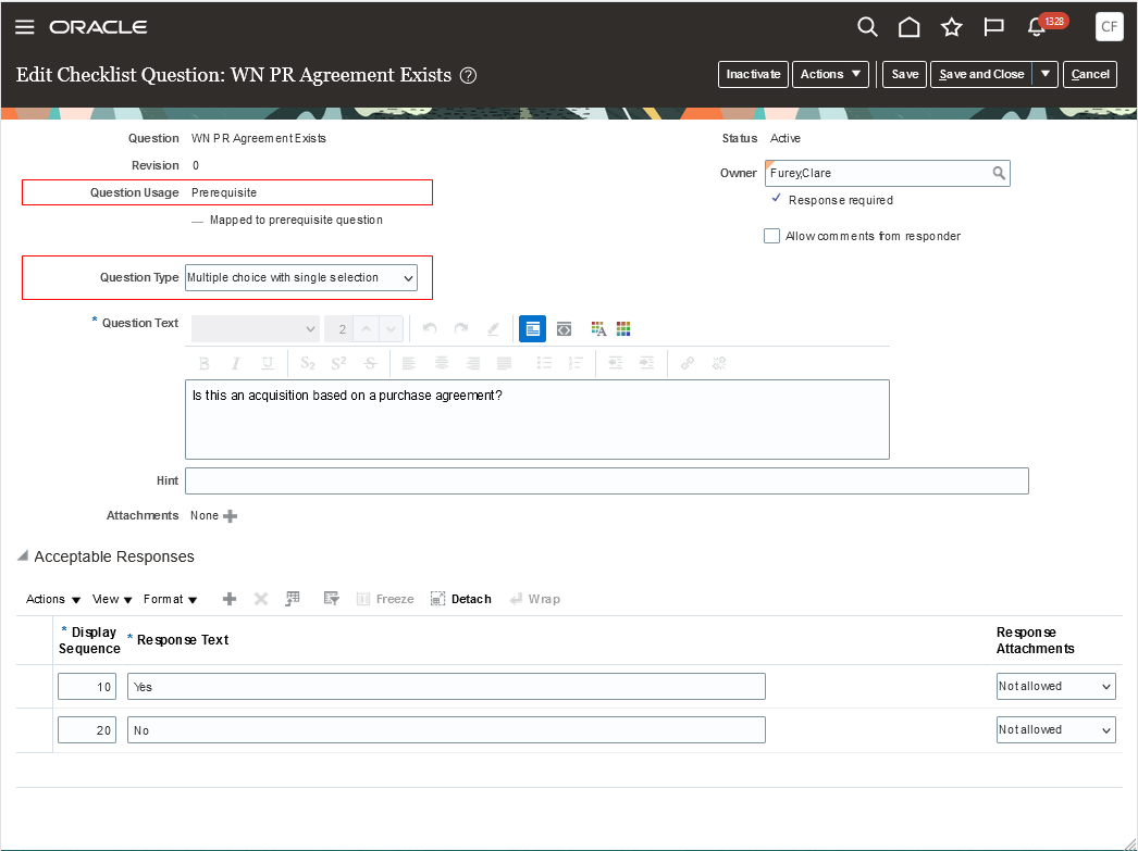 Create Prerequisite Questions