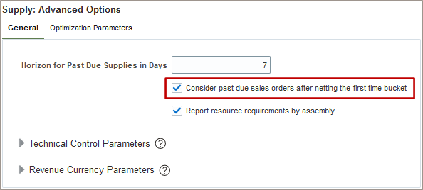 Navigation: Actions > Edit Plan Options > Supply tab