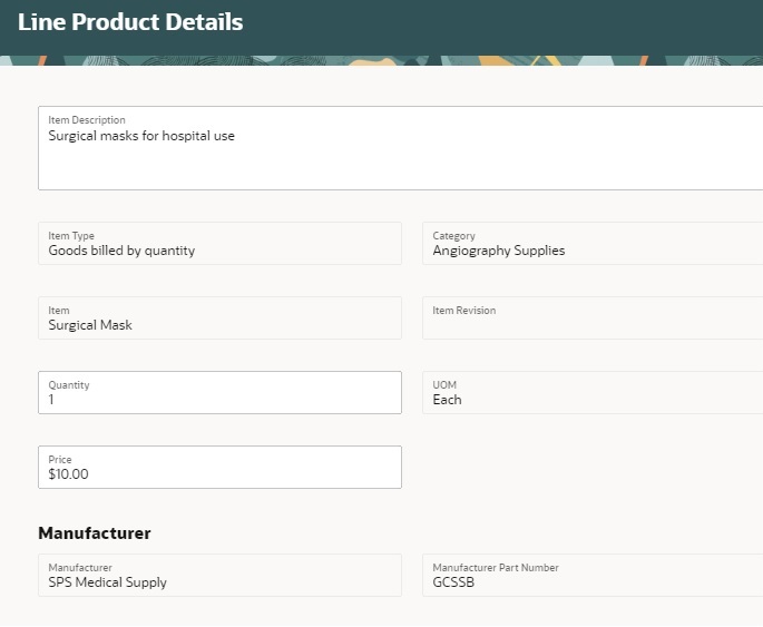 View Trading Partner Item Details on the Line Product Details Page