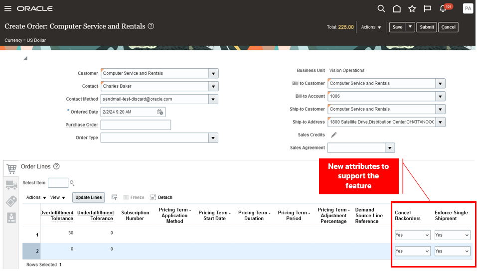 Create order