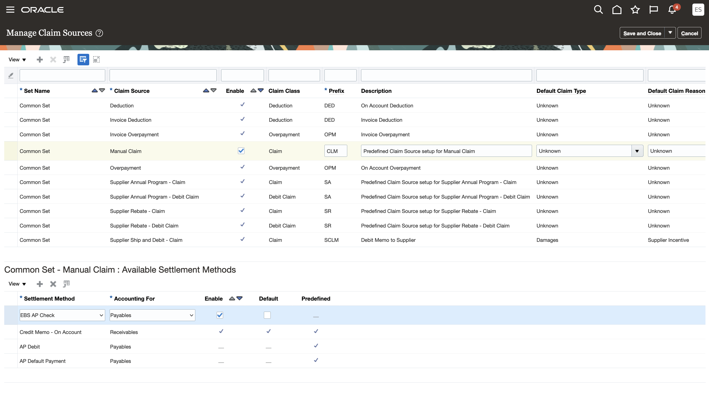 Configure Custom Settlement Method for Manual Claims