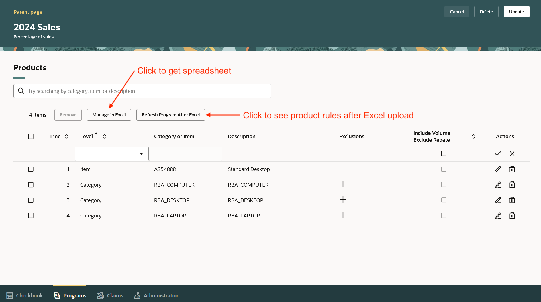 Refreshed Product Rules after Excel Upload