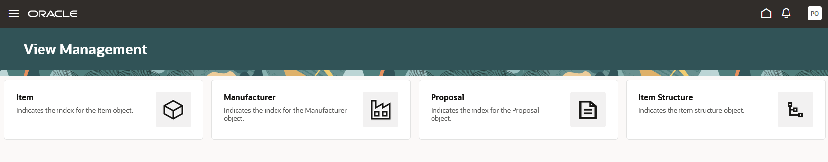 Configure Views - View Management Page