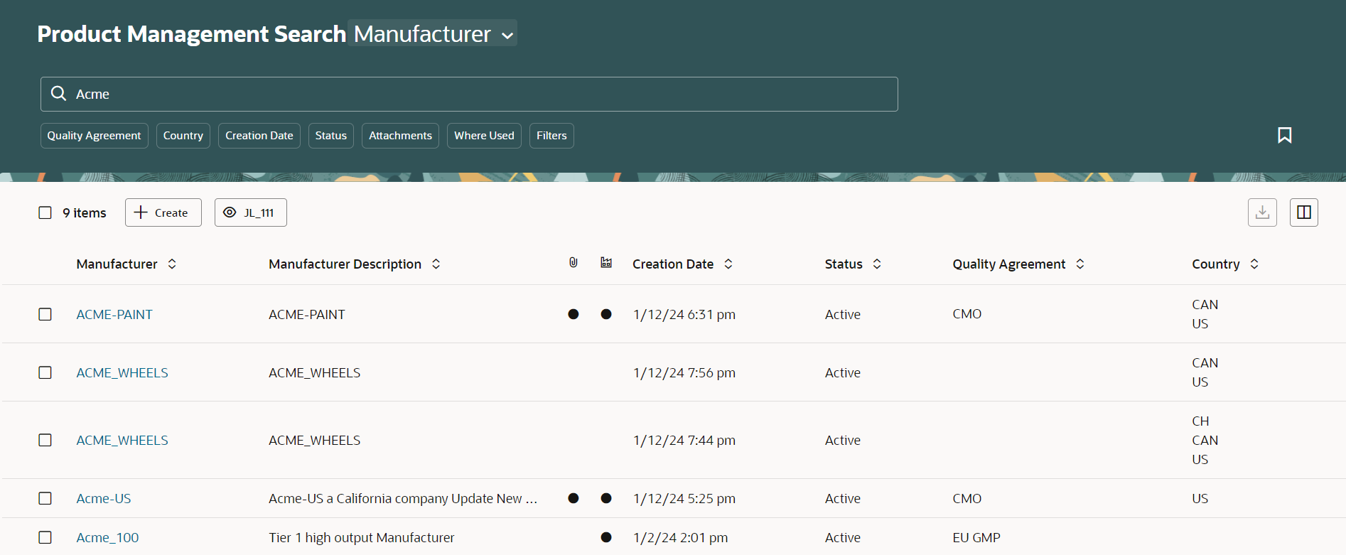 Manage Manufacturer with Extensible Flexfields