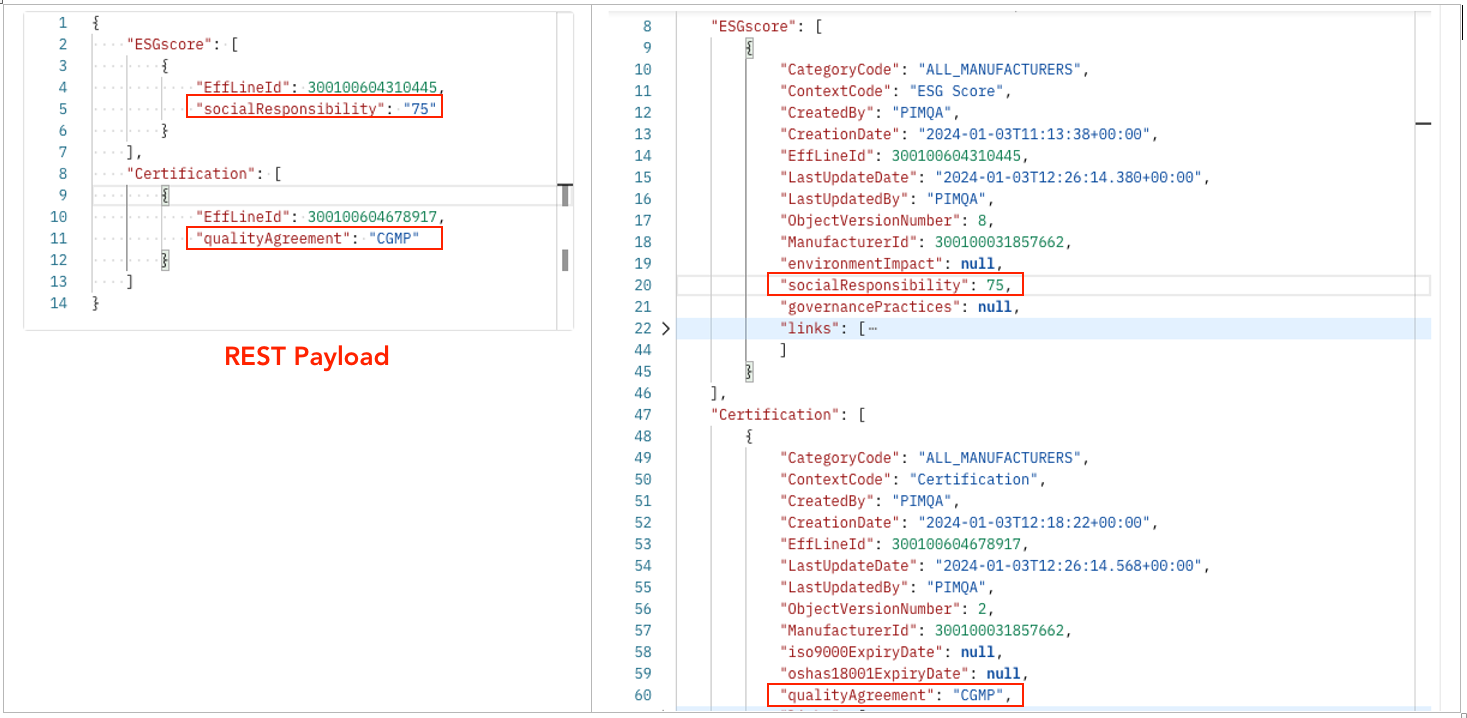 Update Manufacturer Extensible Flexfields Using REST APIs