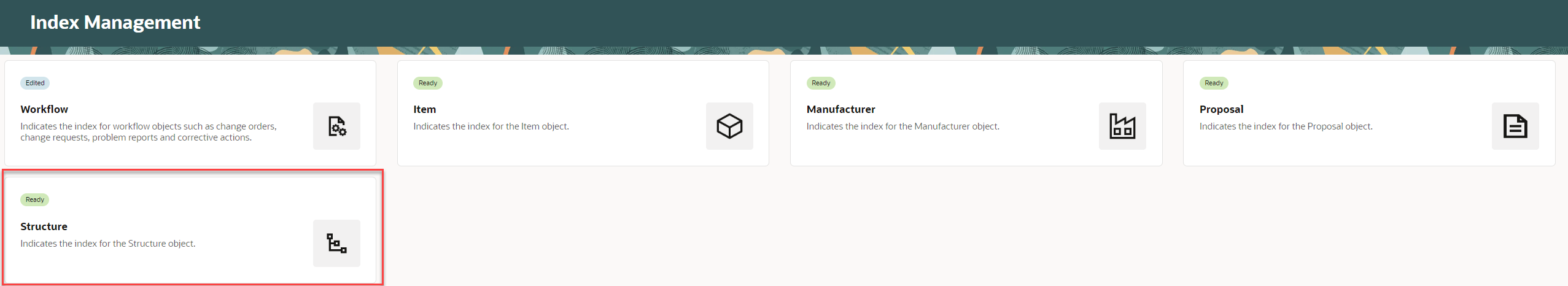 Structure Index Management