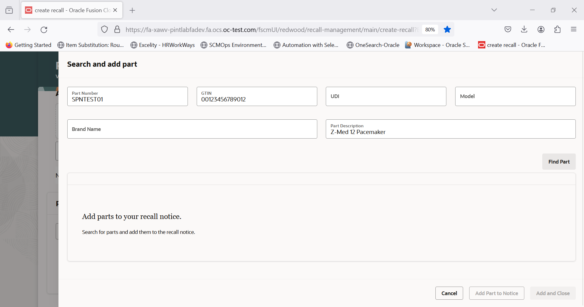 Add part number, GTIN and part description