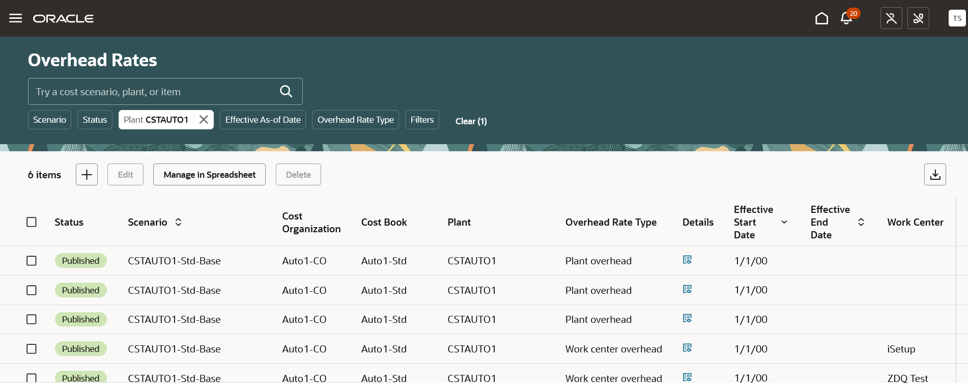 Screenshot displaying user-specified filter