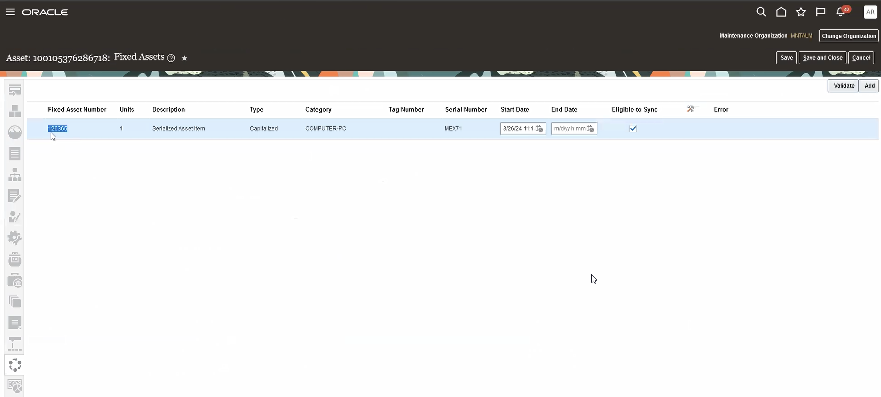 Installed Base Asset UI
