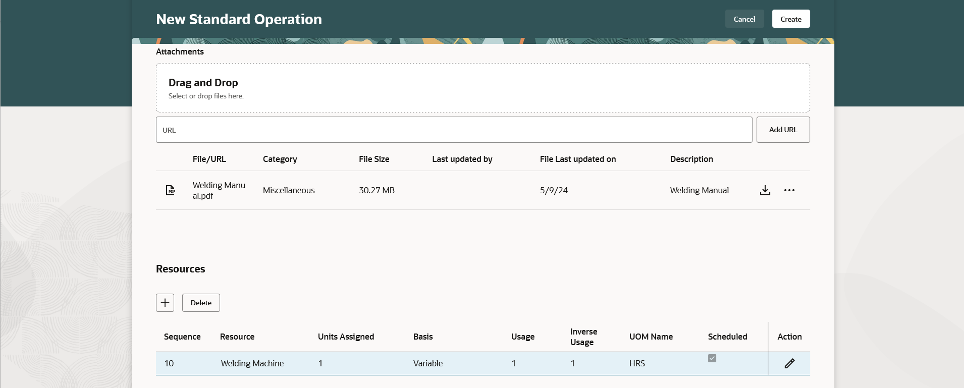 Upload attachments and assign resources