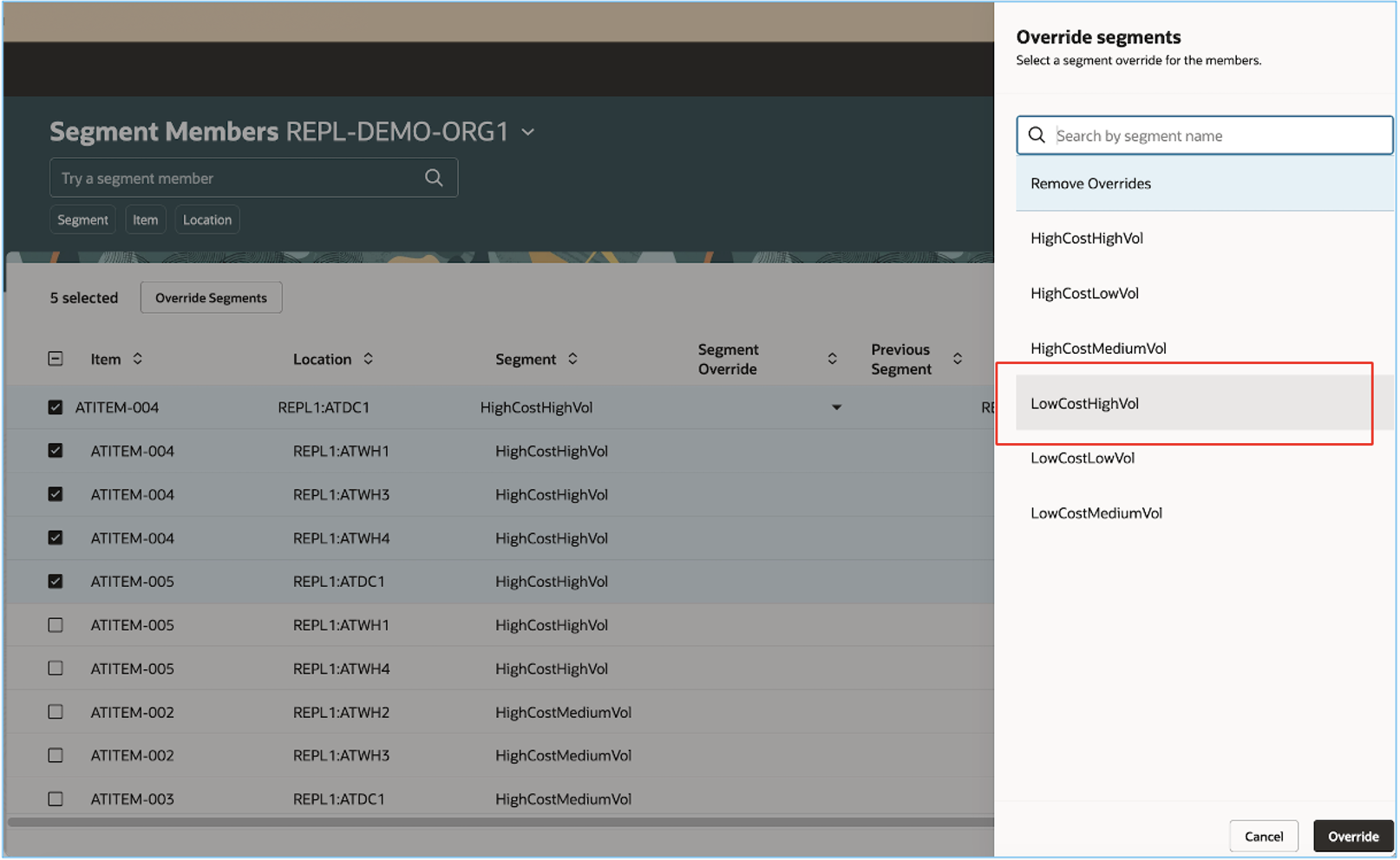 Override Segments Drawer on Segment Members Page