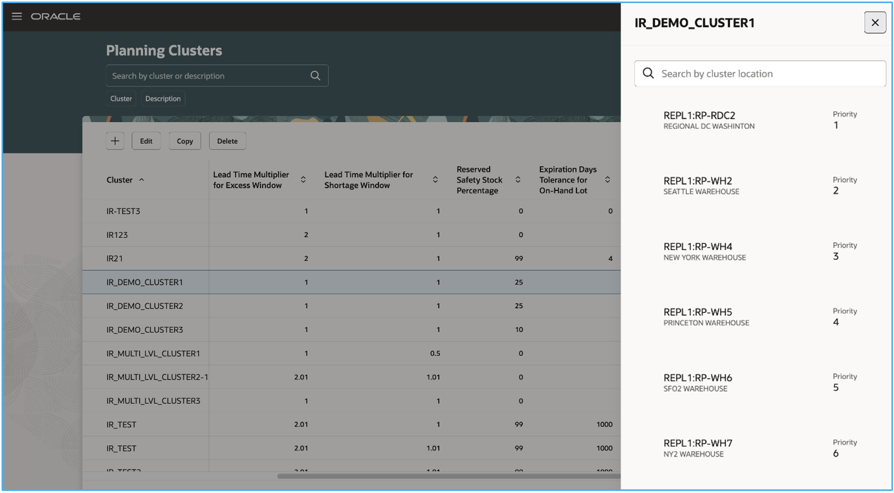 Location Priorities Drawer