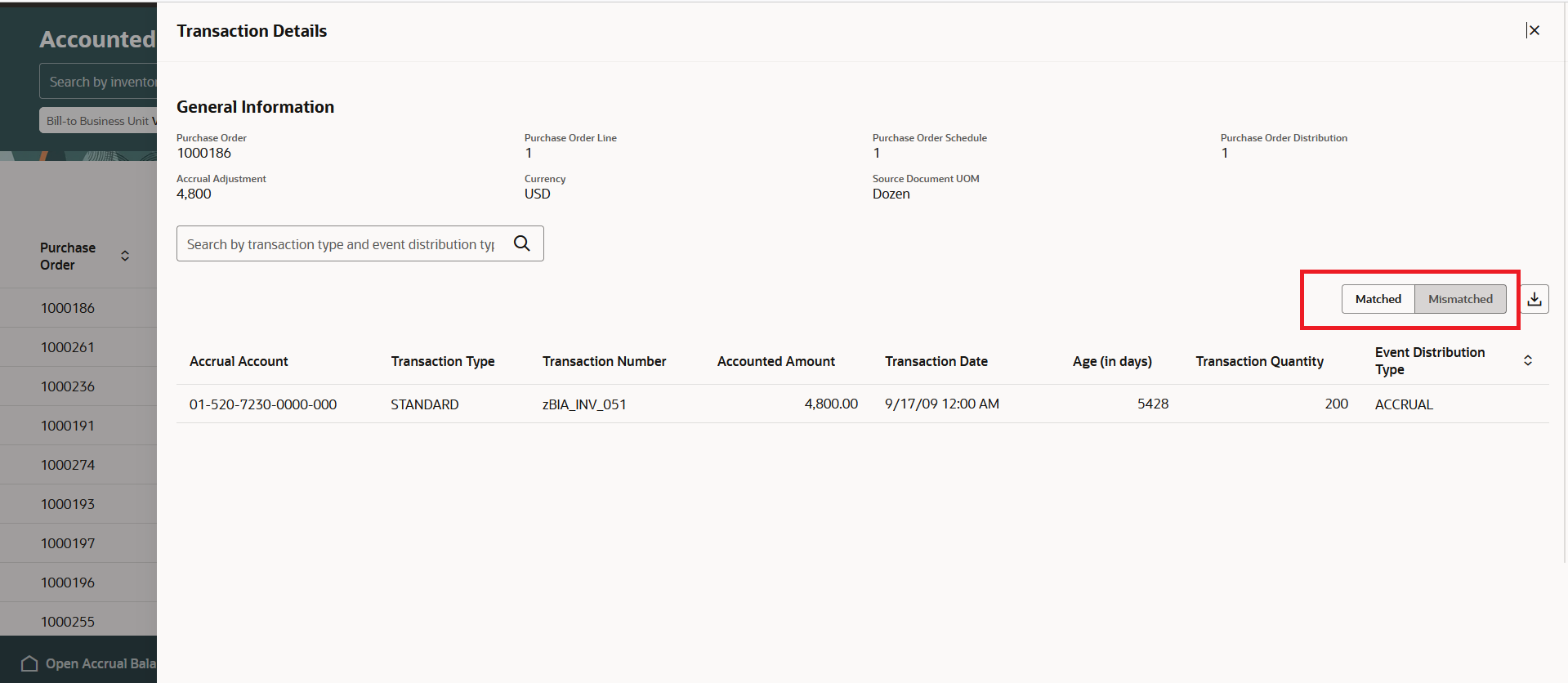 Transaction Details