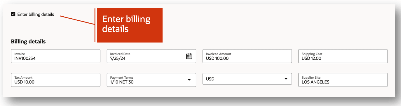 Billing Details