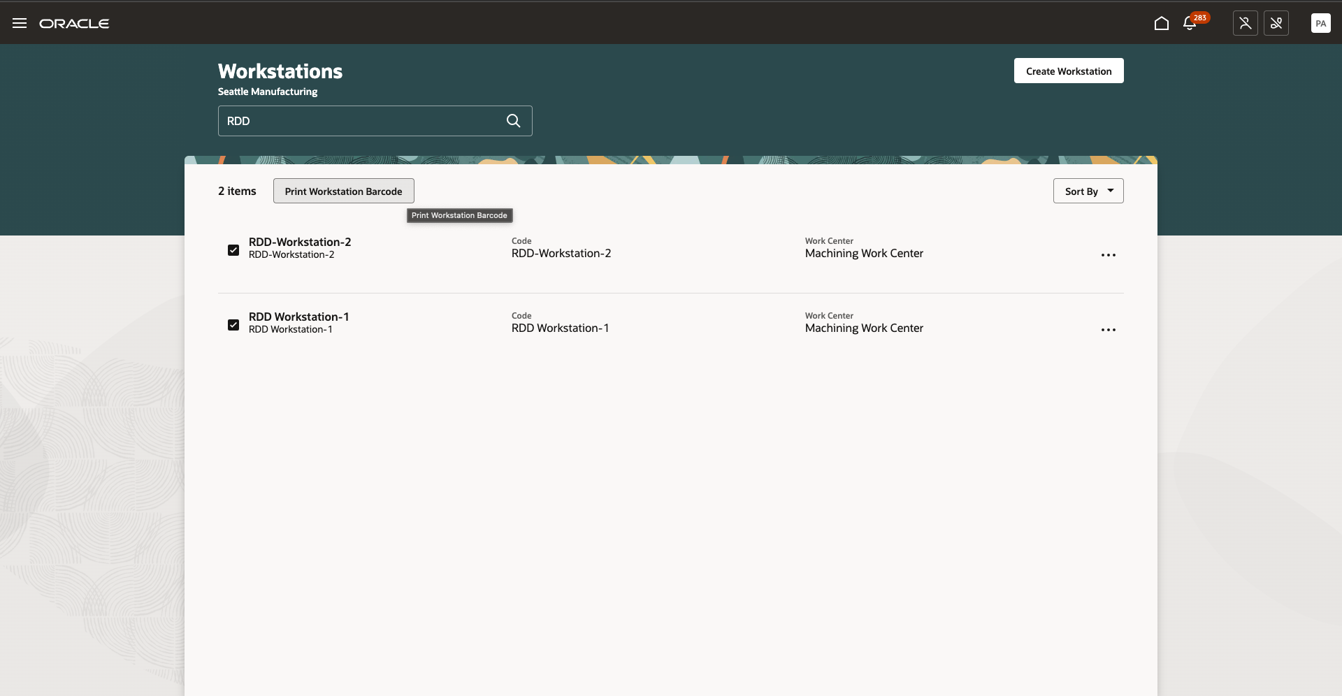 Generate and Print Workstation Barcode