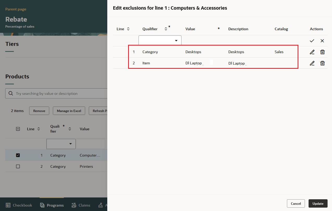 Volume Rule - Exclude Category, Item from Category