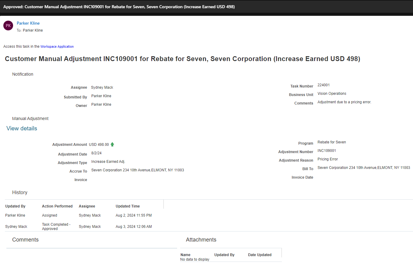 Email Notification to Submitter After Approval