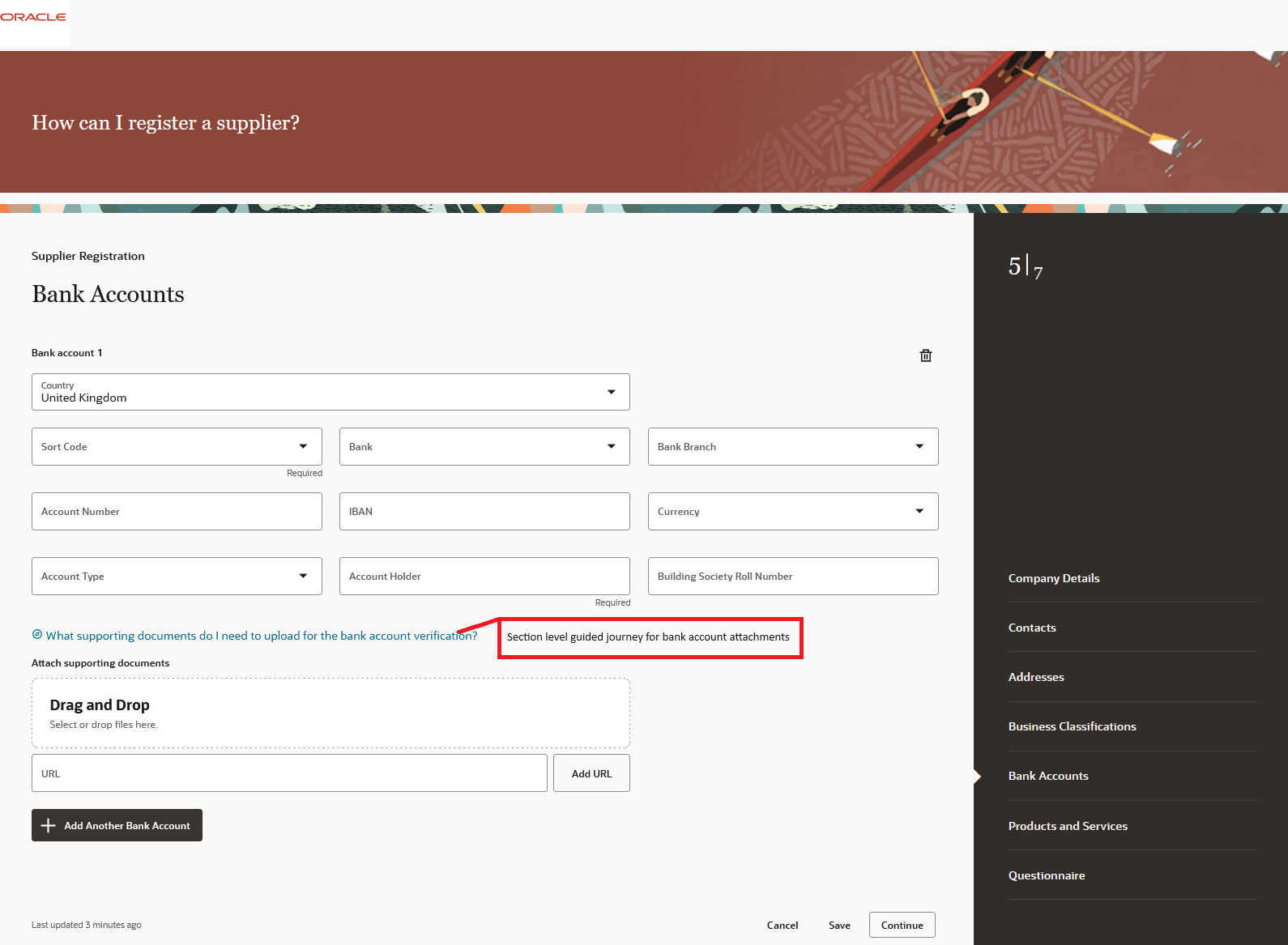 Simplified Bank Accounts with Attachments