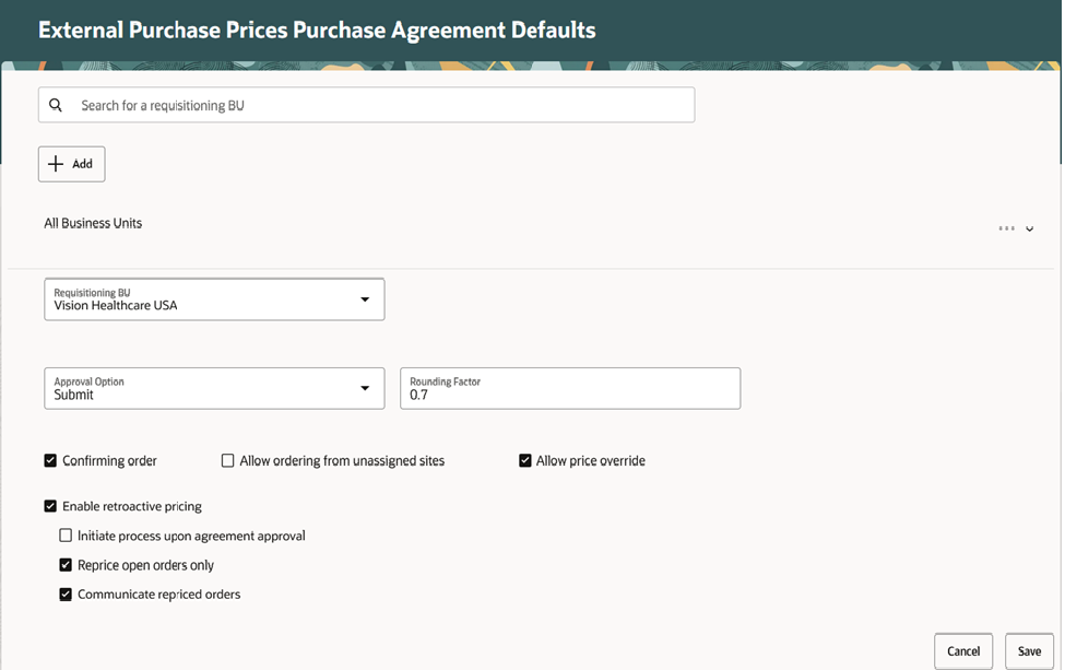 External Purchase Prices Purchase Agreement Defaults