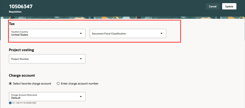 Override Values for Tax-Determinant Attributes at the Header Level