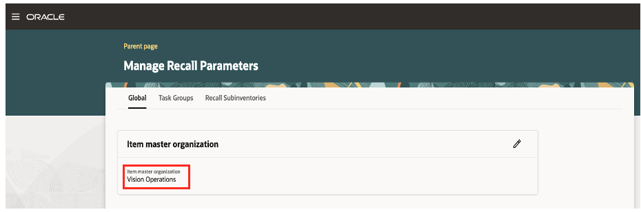Recall Parameters