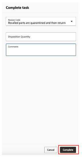 Complete Task Input Form