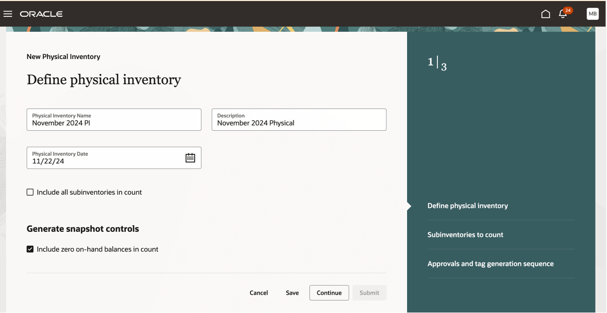 Define Physical Inventory