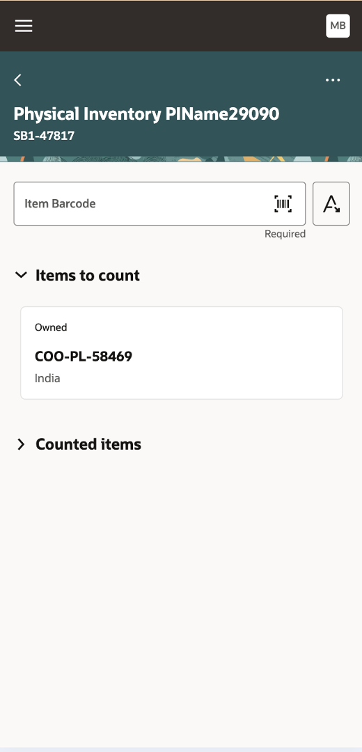 Items to Count