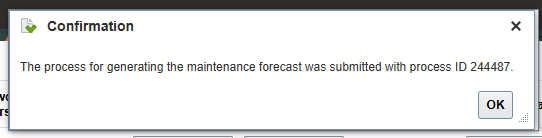 Confirmation of scheduled process
