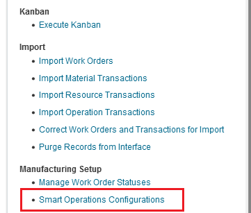 Smart Operations COnfigurations Task