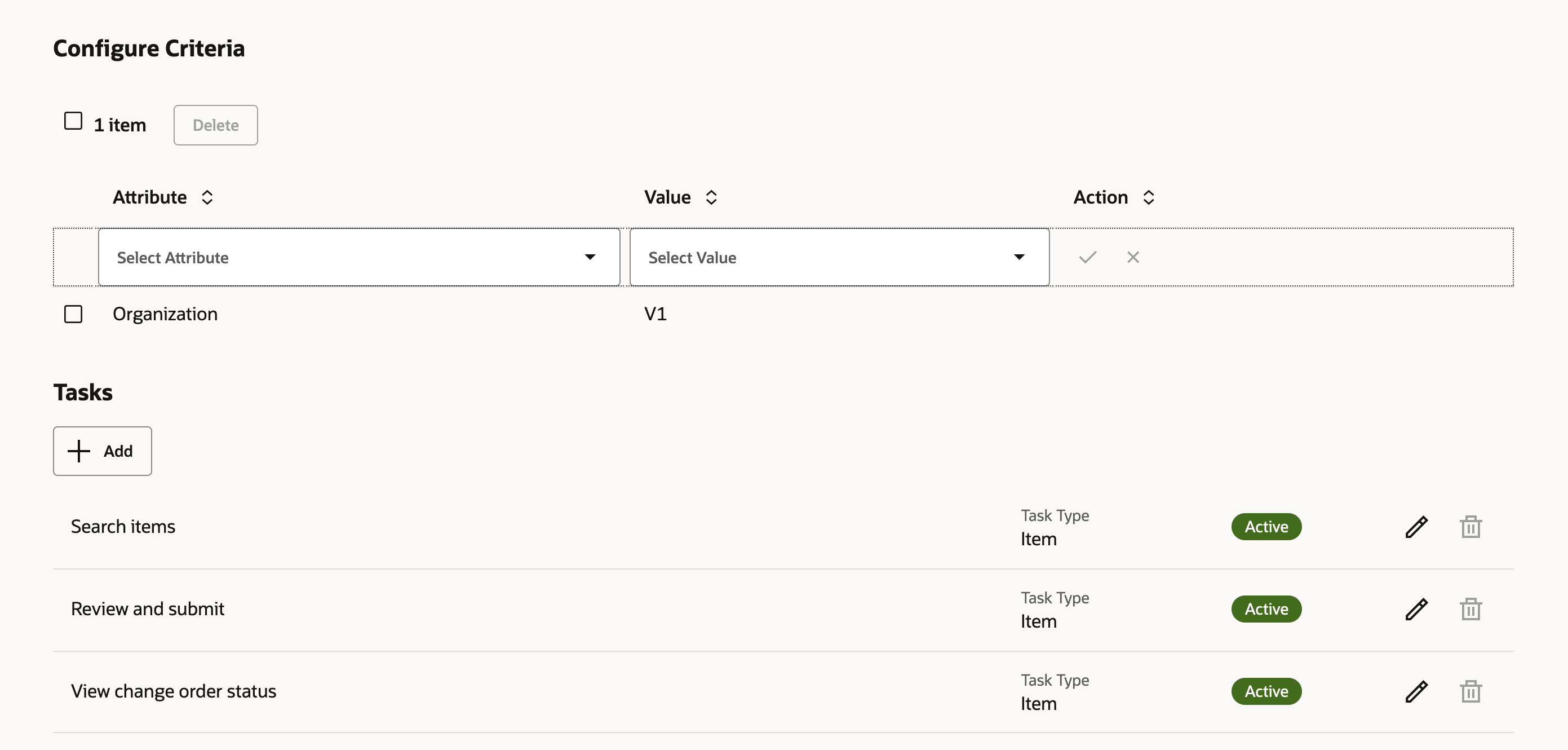 Configure Criteria - Add Attributes