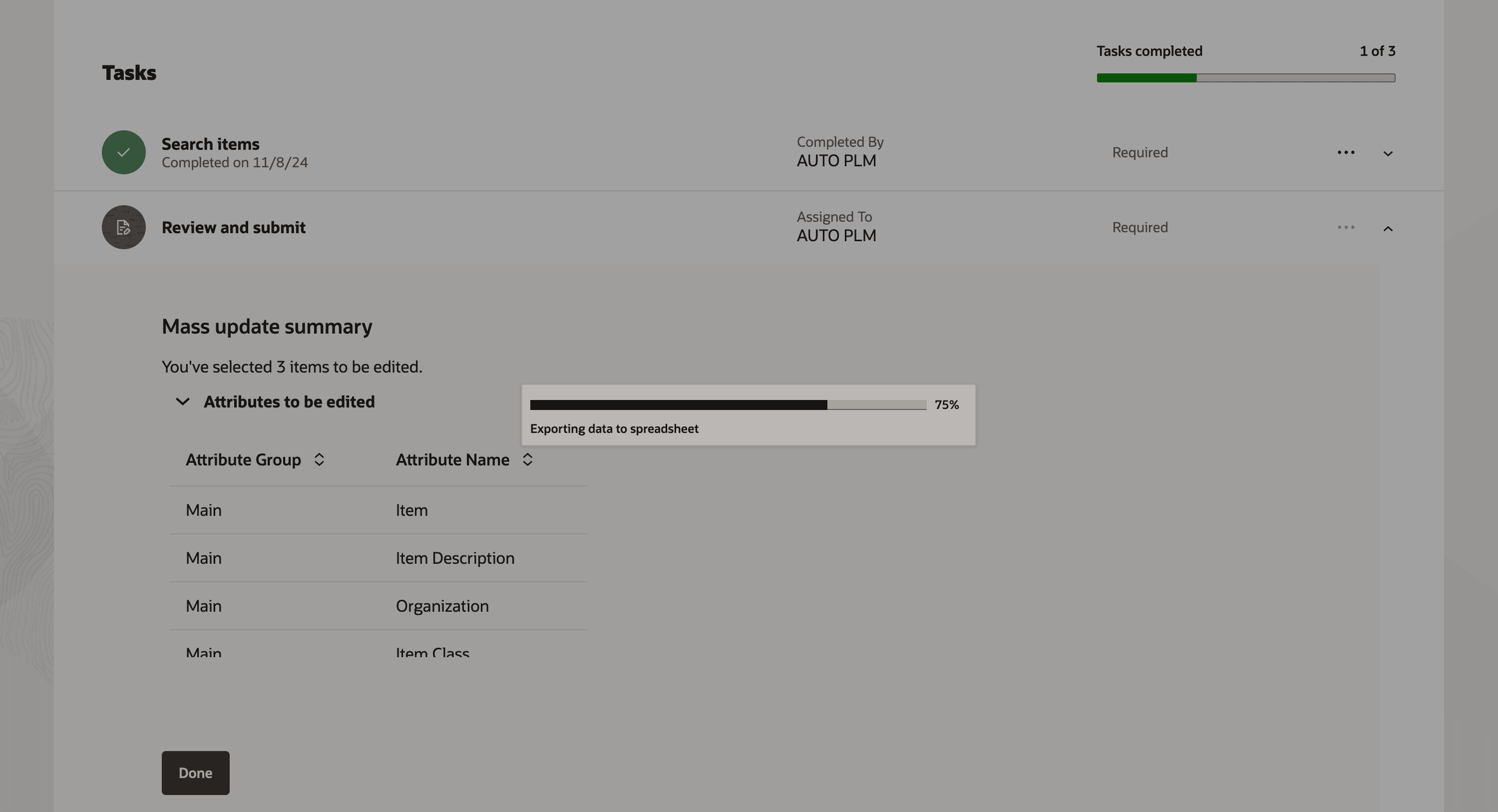 Exporting Items to Spreadsheet