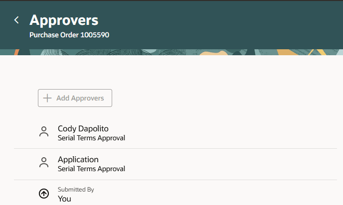Preview List of Approvers for the PO