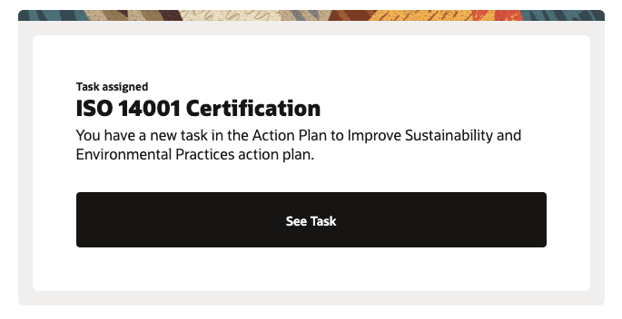Notification to the task performer 