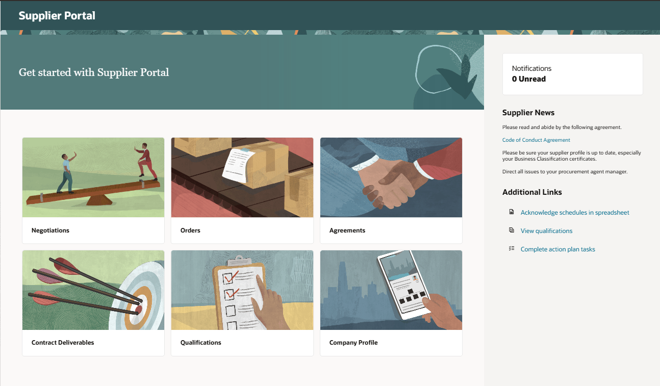 Redwood Supplier Portal Home Page