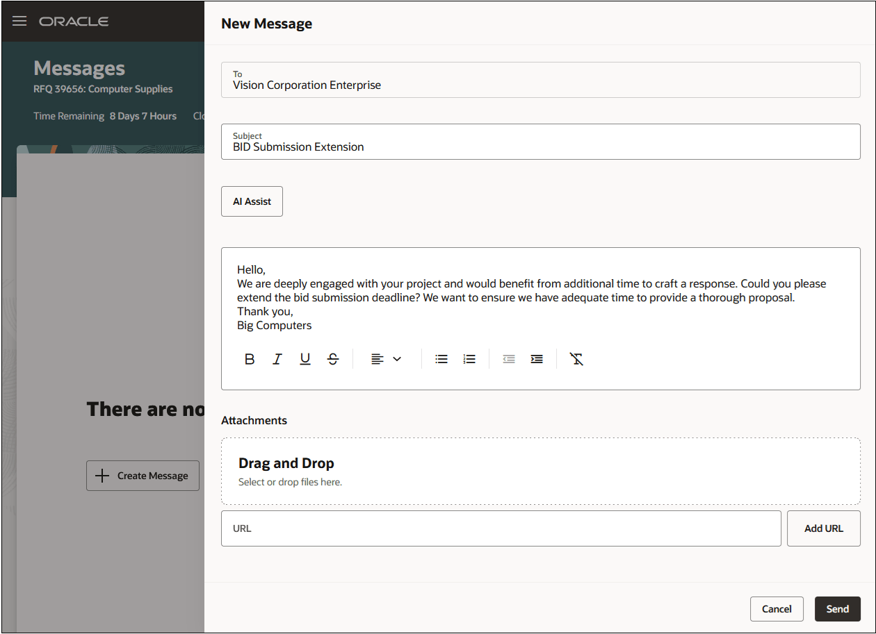 AI Generates the Message