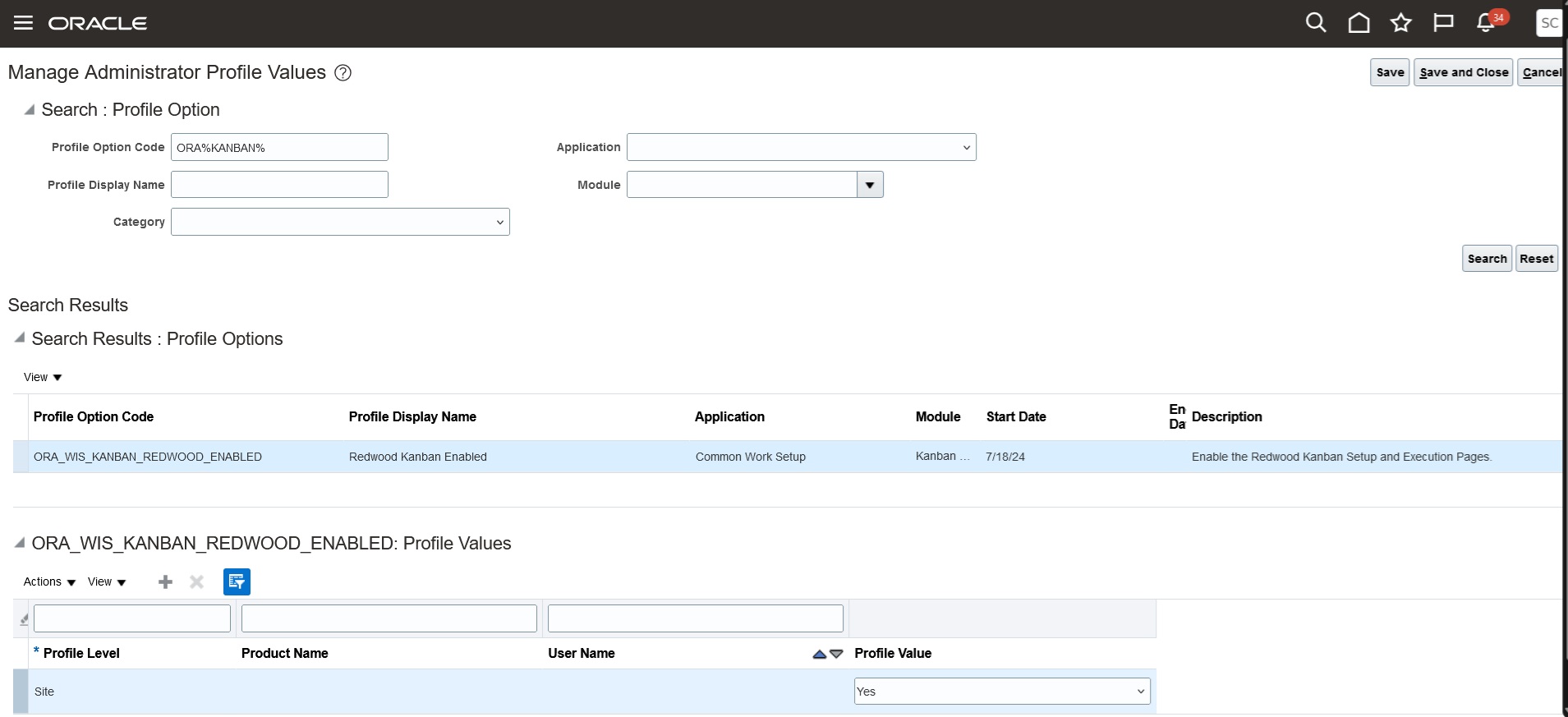 Profile to enable kanban