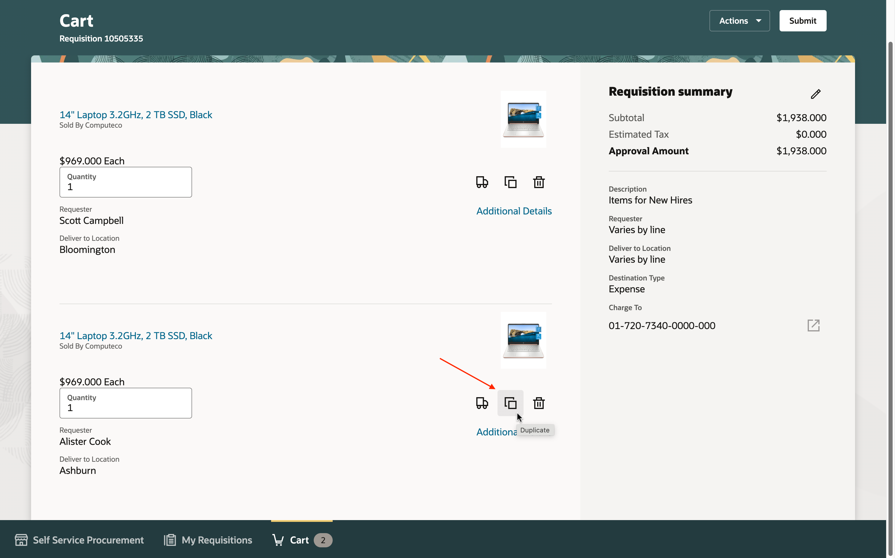 Duplicate Lines on Shopping Cart